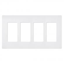 Lutron Electronics SC-4-SW - SATIN COLOR 4-GANG WALLPLATE SNOW