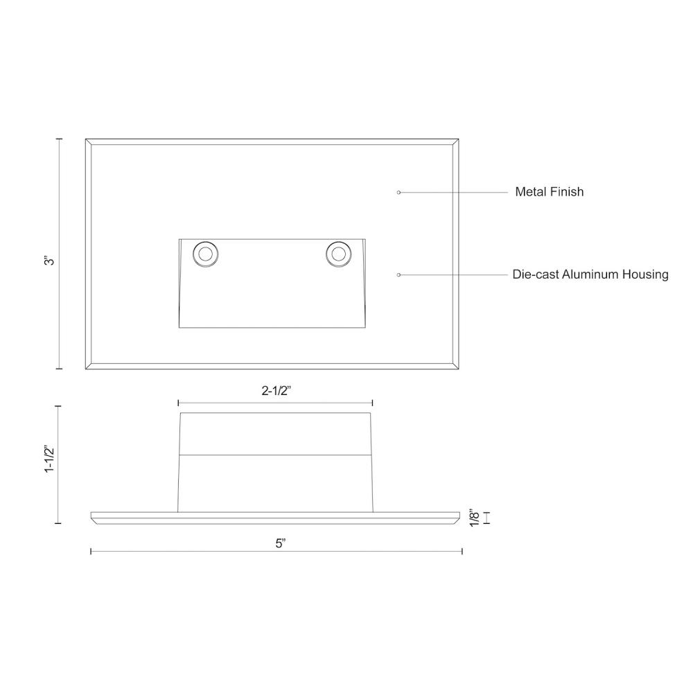 Sonic Exterior Low Voltage Wall/Step Lights : ER3003-BK-12V