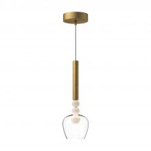 Kuzco Lighting Inc PD30501-BG/CL - Rise 6-in Brushed Gold/Clear LED Pendant