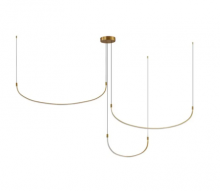 Kuzco Lighting Inc MP89370-BG - Talis 70-in Brushed Gold LED Multi Pendant