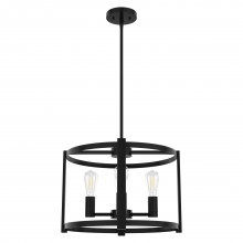 Hunter 19133 - Hunter Astwood Matte Black 4 Light Chandelier Ceiling Light Fixture