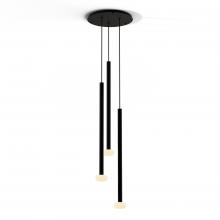 Koncept Inc CMP-C3-S-36-MTB+NA+GLB - Combi Pendant 36" Circular 3 Combo Matte Black with Matte Black Canopy