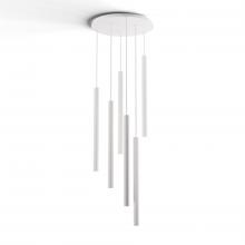 Koncept Inc CMP-C6-S-24-MWT - Combi Pendant 24" Circular 6 Combo Matte White with Matte White Canopy