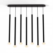 Koncept Inc CMP-L7-S-36-MTB+NA+GLB - Combi Pendant 36" Linear 7 Combo Matte Black with Matte Black Canopy