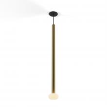 Koncept Inc CMP-S1-S-36-BRS+NA+GLB - Combi Pendant 36" Single Unit Brass with Matte Black Canopy