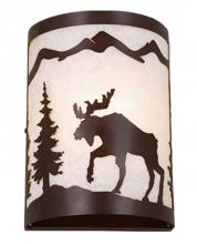 Vaxcel International WS55608BBZ - Yellowstone 8-in Moose Wall Light Burnished Bronze