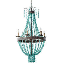 Regina Andrew 16-1012 - Regina Andrew Beaded Turquoise Chandelier