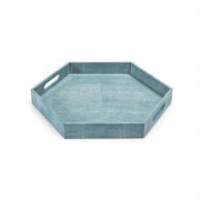 Regina Andrew 20-1145TQ - Regina Andrew Shagreen Hex Tray (Turquoise)