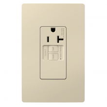 Legrand Radiant 2097TRSGLLA - radiant? 20A Tamper-Resistant Self-Test Simplex GFCI Outlet, Light Almond