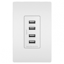 Legrand Radiant TM8USB4WCC6 - radiant? Quad USB Charger, White