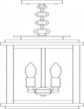 Arroyo Craftsman BOH-8AE-RC - 8" Bournemouth Pendant