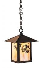 Arroyo Craftsman EH-9ATN-AB - 9" evergreen pendant with classic arch overlay