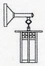 Arroyo Craftsman GB-6LSAWO-BK - 6" glasgow long body wall mount with straight arm