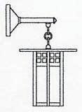 Arroyo Craftsman GB-9SAWO-RB - 9" glasgow wall mount with straight arm