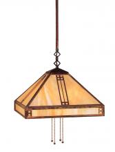 Arroyo Craftsman PSH-15CR-AC - 15" prairie stem hung pendant