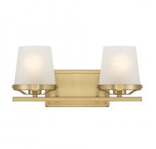 Lighting One US L8-5250-2-322 - Klein 2-Light Bathroom Vanity Light in Warm Brass