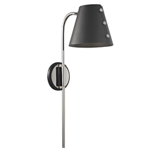 Mitzi by Hudson Valley Lighting HL174201-PN/BK - Meta Plug-in Sconce