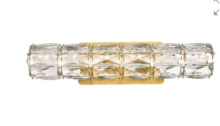 Elegant 3501W18G - Valetta 18 Inch LED Linear Wall Sconce in Gold
