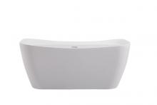 Elegant BT10459GW - 59 inch soaking bathtub in glossy white