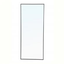 Elegant MR4084BK - Metal Frame Rectangle Mirror 30 Inch Black