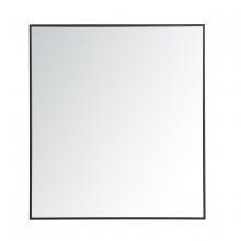 Elegant MR43640BK - Metal Frame Rectangle Mirror 36 Inch in Black