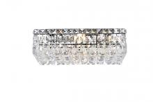 Elegant V2034F16C/RC - MaxIme 4 Light Chrome Flush Mount Clear Royal Cut Crystal