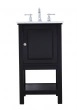 Elegant VF27019BK - 19 In. Single Bathroom Vanity Set in Black