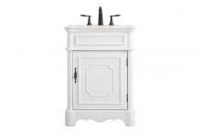 Elegant VF30424AW - 24 Inch Single Bathroom Vanity in Antique White