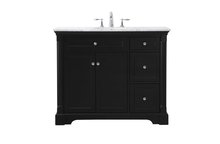 Elegant VF53042BK - 42 Inch Single Bathroom Vanity Set in Black