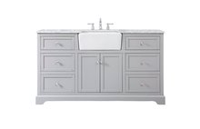 Elegant VF60260GR - 60 Inch Single Bathroom Vanity in Grey