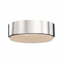 Alora Lighting FM325108PNAR - Blanco 8-in Polished Nickel/Alabaster LED Flush Mount