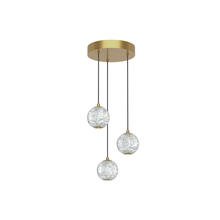 Alora Lighting MP321203NB - Marni 3 Head Natural Brass LED Multi Pendant