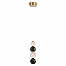 Alora Lighting PD321815NB - Onyx 5-in Natural Brass LED Pendant