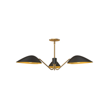 Alora Lighting PD550336MBAG - Oscar 36-in Aged Gold/Matte Black 3 Lights Pendant