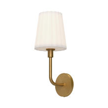 Alora Lighting WV628107AGOP - Plisse 7-in Aged Gold/Opal Matte Glass 1 Light Wall/Vanity