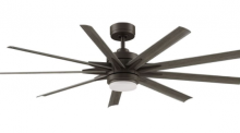 Fanimation FPD8159GRW - Odyn - 84 inch - GRW with WE Blades and LED Light Kit