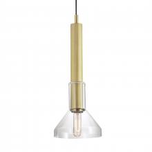 ELK Home 5386-SB-CL - Funnel 7.63'' Wide 1-Light Pendant- Satin Brass