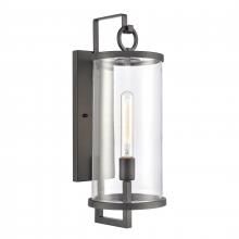 ELK Home 89492/1 - Hopkins 20.25'' High 1-Light Outdoor Sconce - Charcoal Black