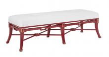 Currey 7000-0521 - Scarlett Red Muslin Bench