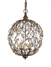 Currey 9652 - Crystal Bud Gold Orb Chandelier